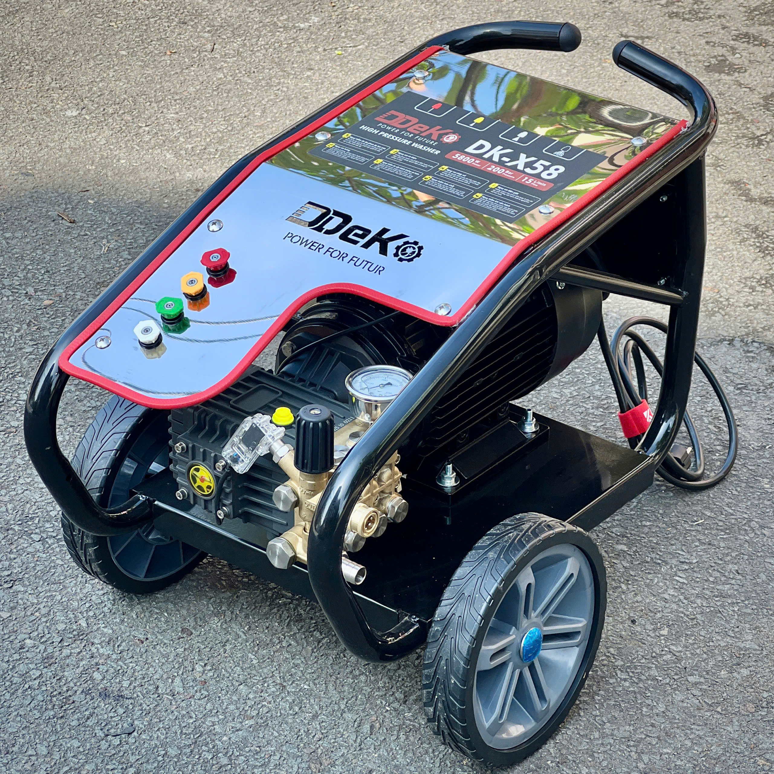 MÁY XỊT RỬA ÁP LỰC CAO CÔNG NGHIỆP 1 PHA DEKO DK-X58 5.8KW — ảnh 1