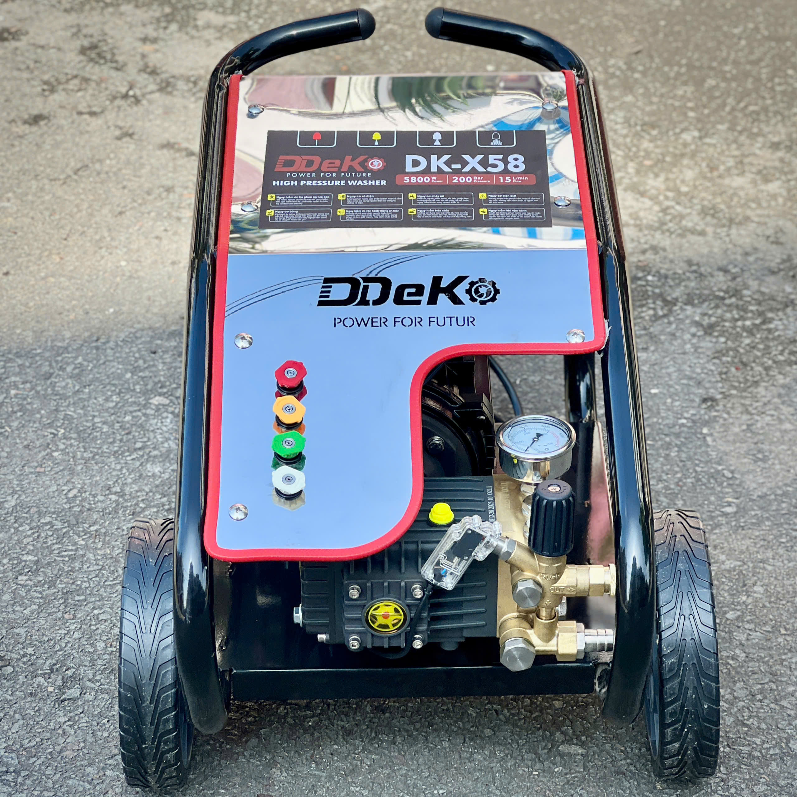 MÁY XỊT RỬA ÁP LỰC CAO CÔNG NGHIỆP 1 PHA DEKO DK-X58 5.8KW — ảnh 2