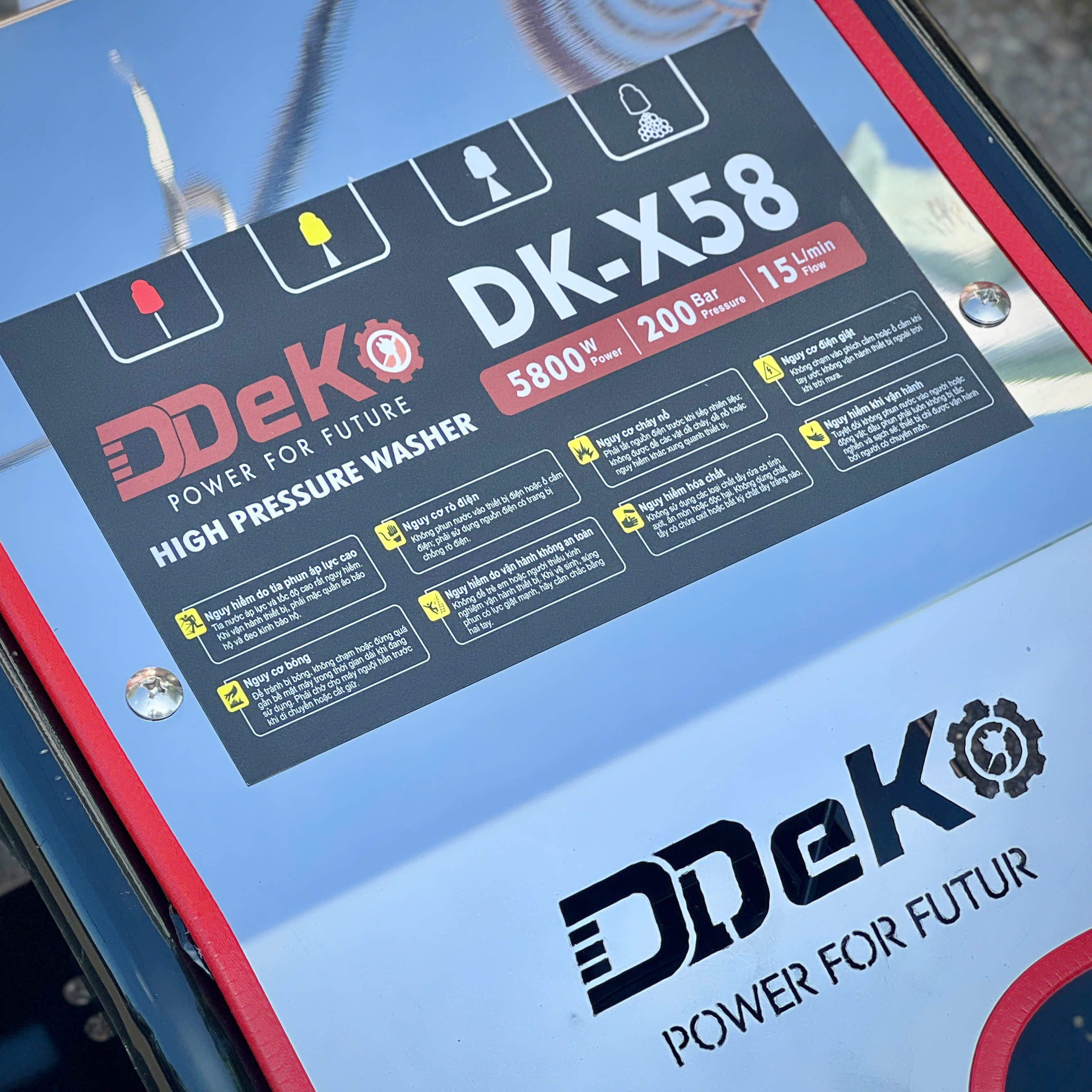 MÁY XỊT RỬA ÁP LỰC CAO CÔNG NGHIỆP 1 PHA DEKO DK-X58 5.8KW — ảnh 8